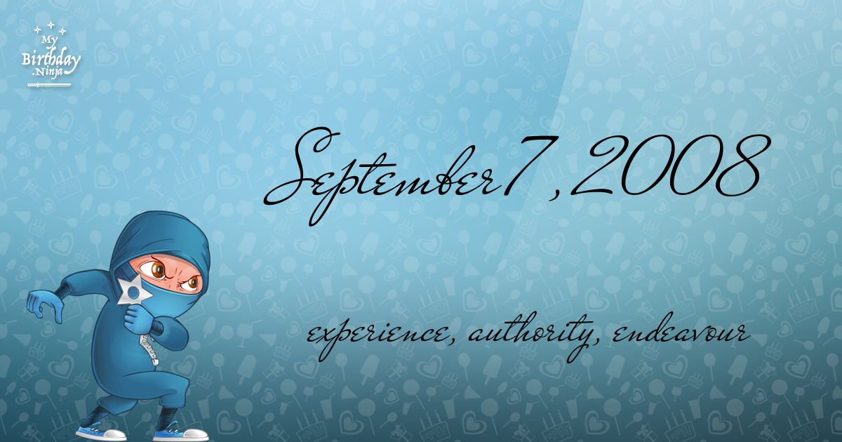September 7, 2008 Birthday Ninja Poster