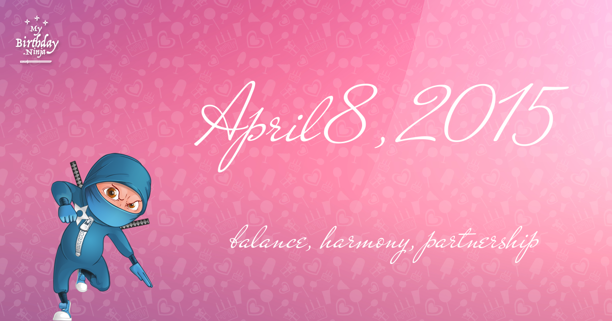 April 8, 2015 Birthday Ninja Poster