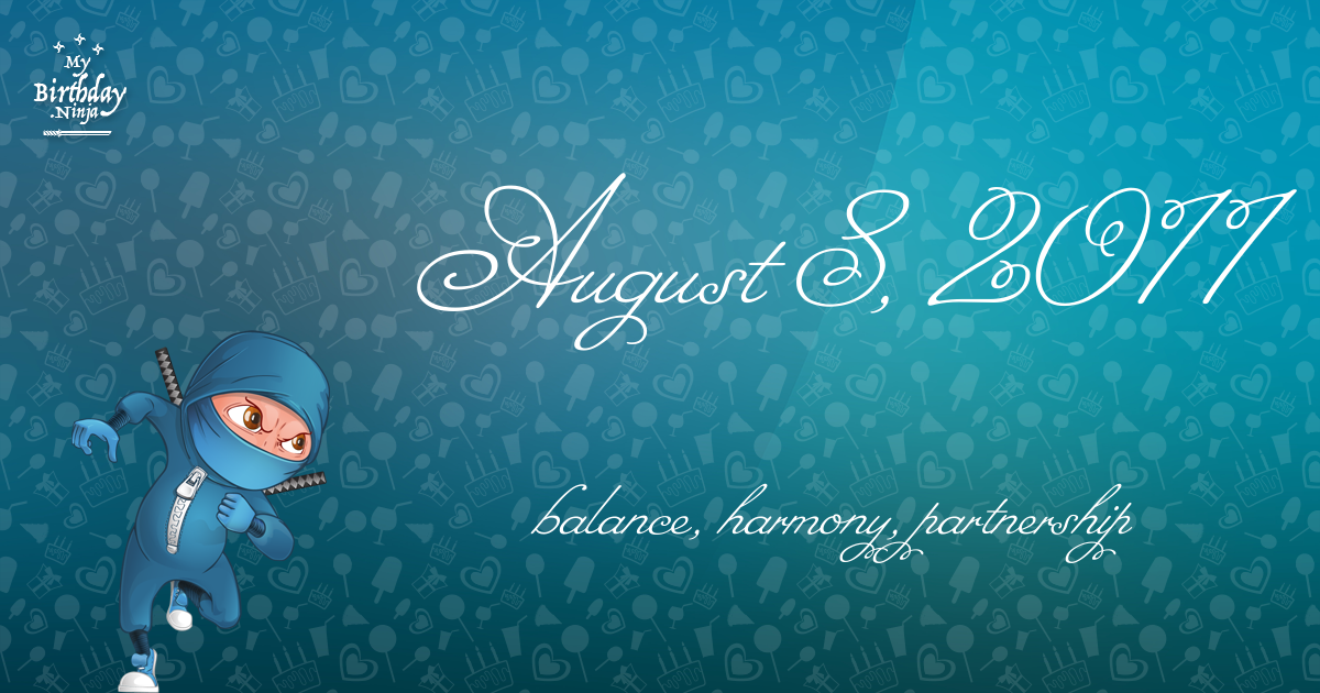 August 8, 2011 Birthday Ninja Poster