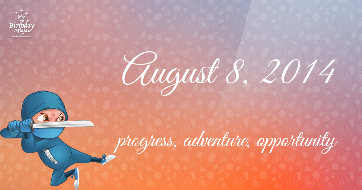 August 8, 2014 Birthday Ninja Poster