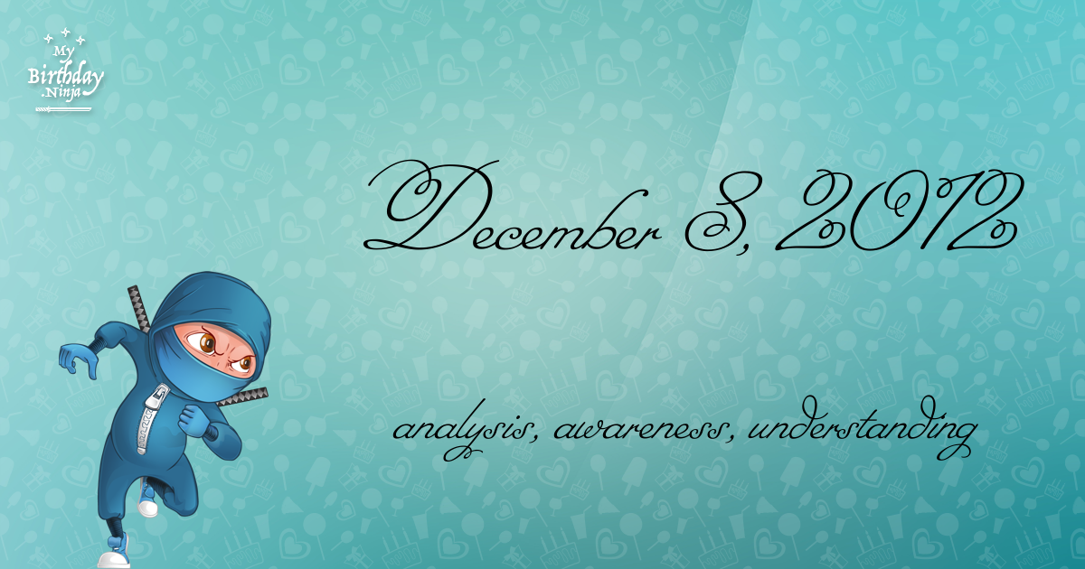 December 8, 2012 Birthday Ninja Poster