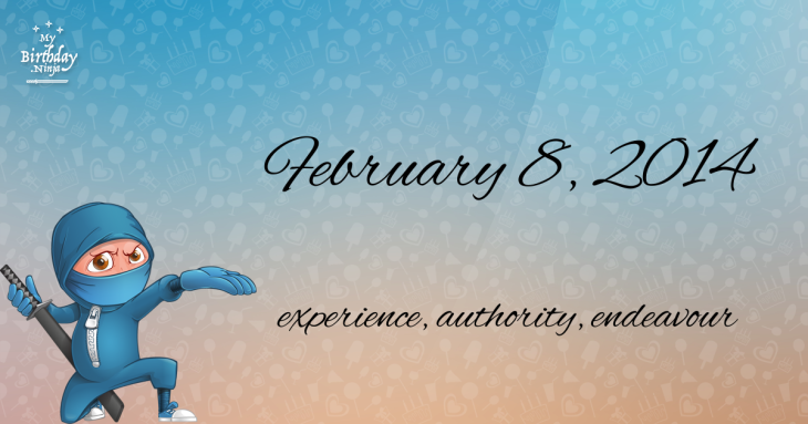 February 8, 2014 Birthday Ninja