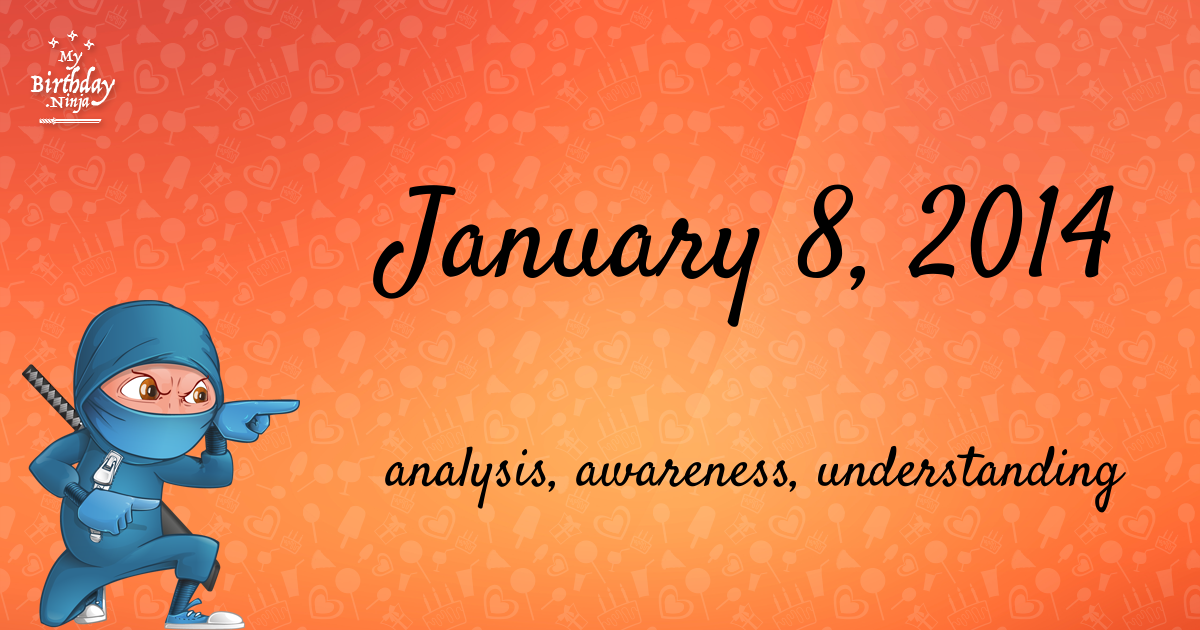 January 8, 2014 Birthday Ninja Poster