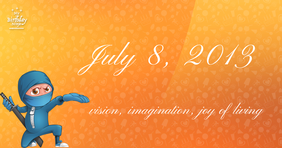 July 8, 2013 Birthday Ninja Poster