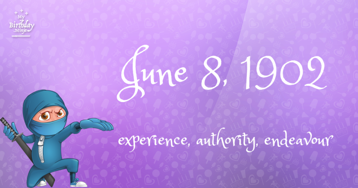 June 8, 1902 Birthday Ninja