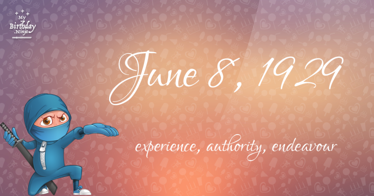 June 8, 1929 Birthday Ninja