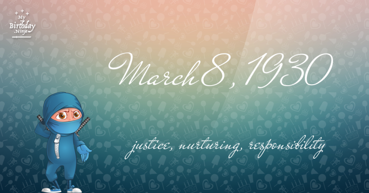 March 8, 1930 Birthday Ninja