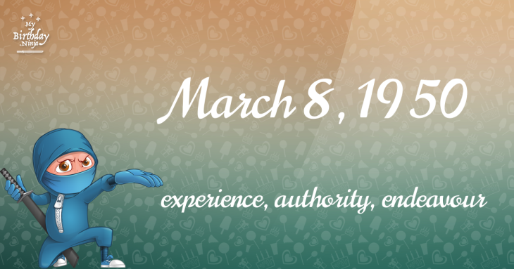 March 8, 1950 Birthday Ninja
