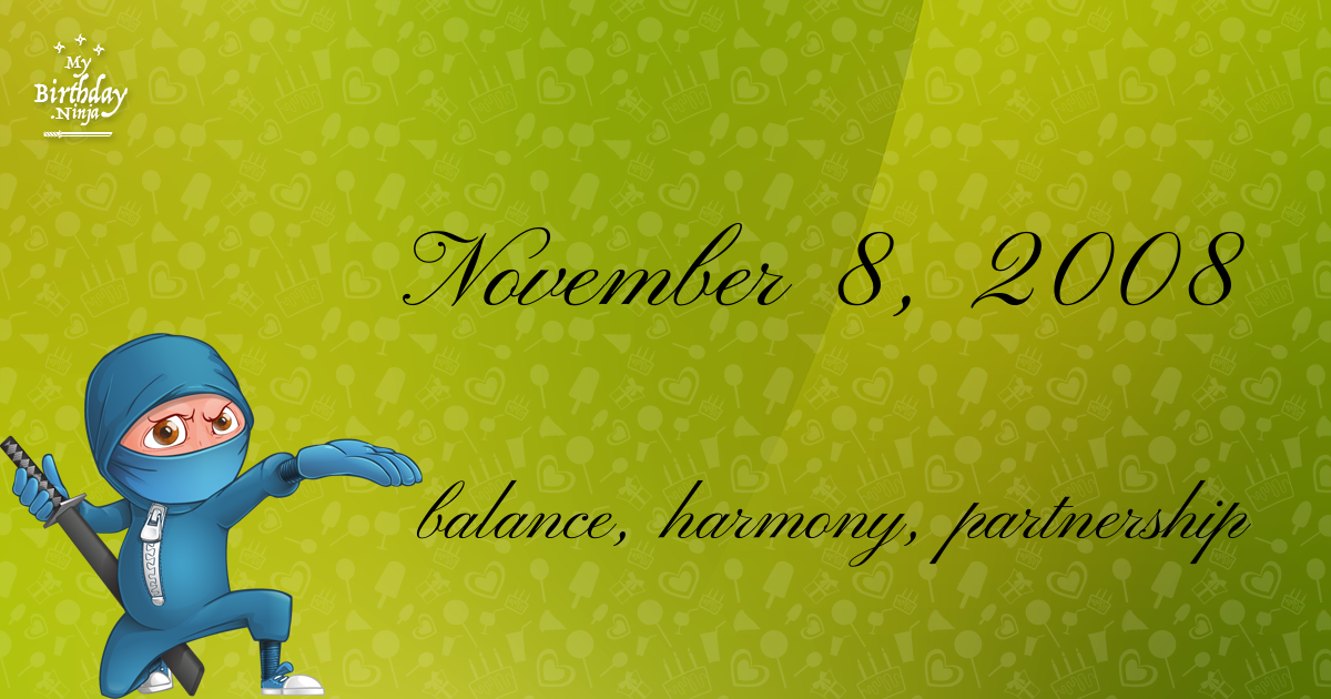 November 8, 2008 Birthday Ninja Poster