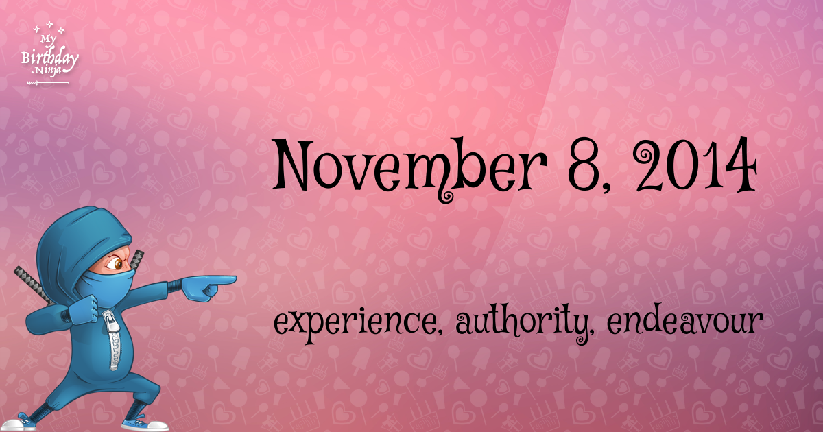November 8, 2014 Birthday Ninja Poster
