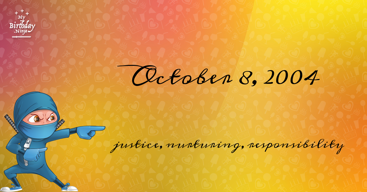 October 8, 2004 Birthday Ninja Poster