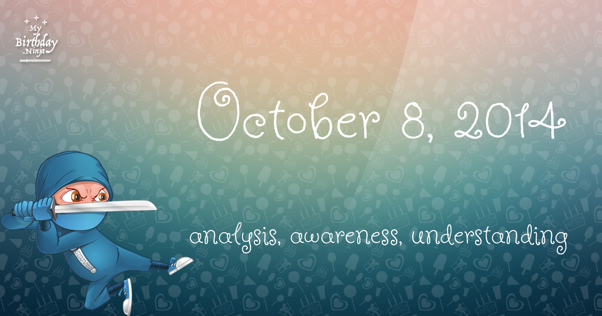 October 8, 2014 Birthday Ninja Poster