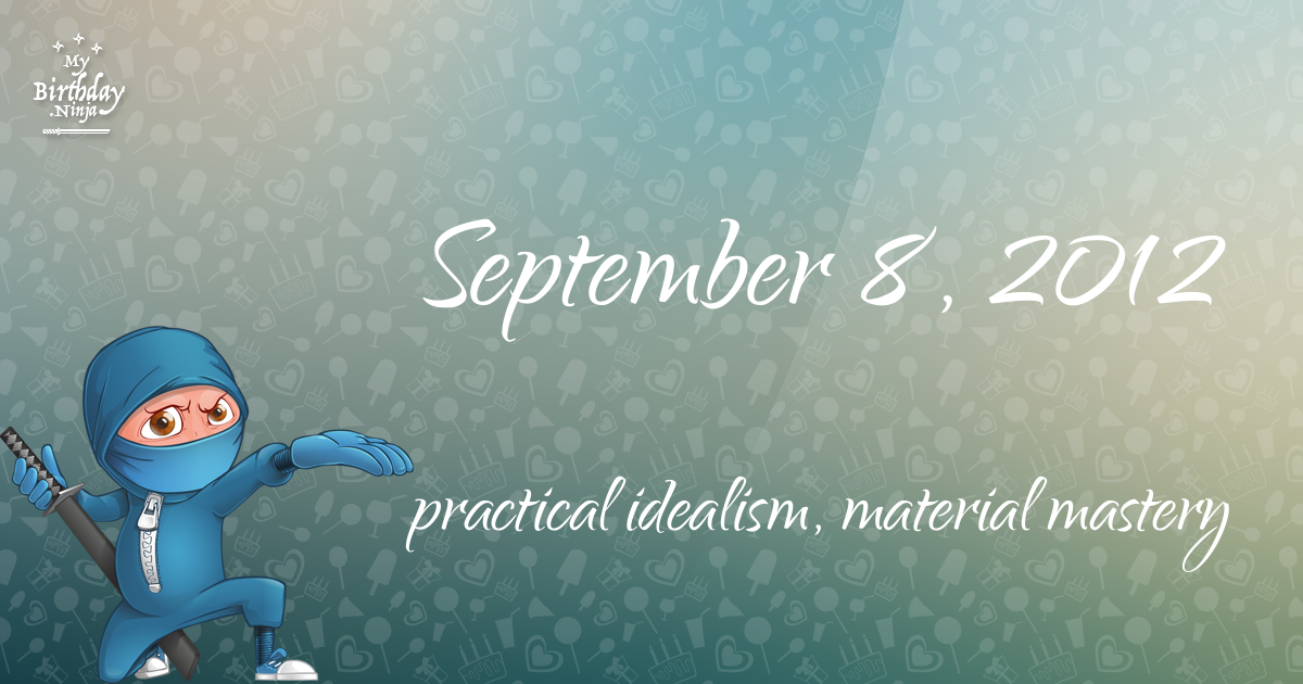 September 8, 2012 Birthday Ninja Poster