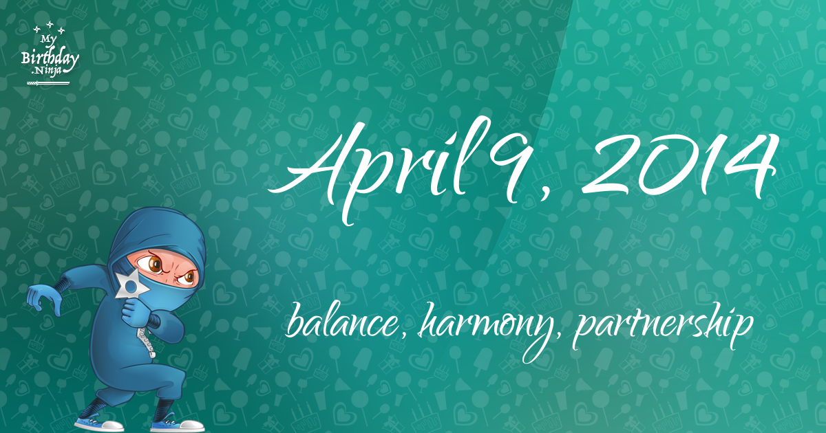 April 9, 2014 Birthday Ninja Poster