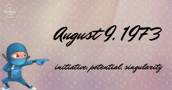 August 9, 1973 Birthday Ninja