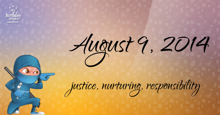 August 9, 2014 Birthday Ninja