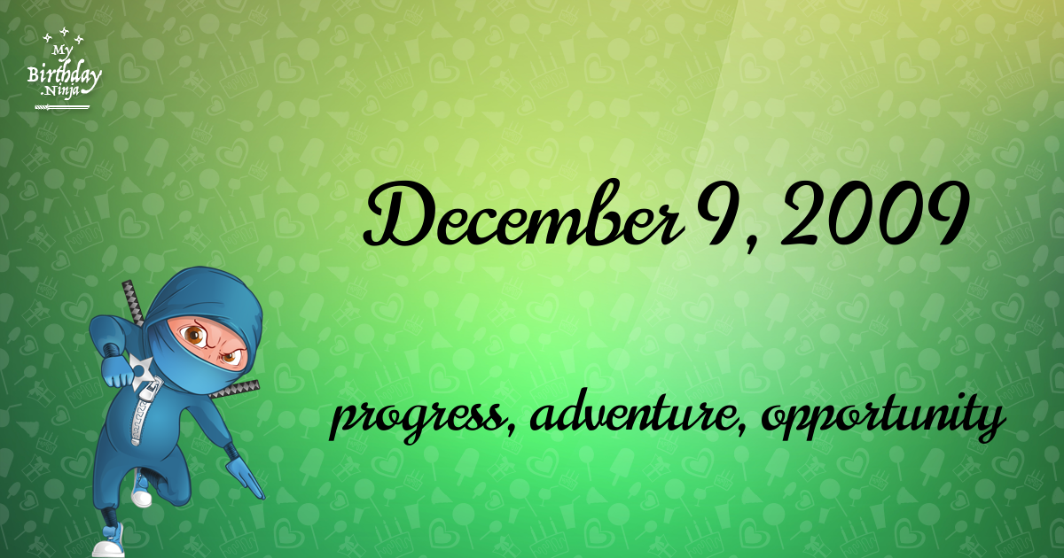 December 9, 2009 Birthday Ninja Poster