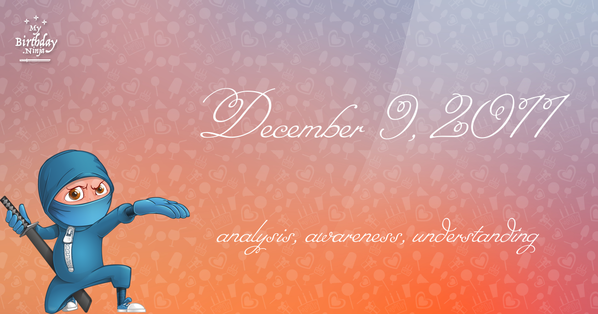 December 9, 2011 Birthday Ninja Poster