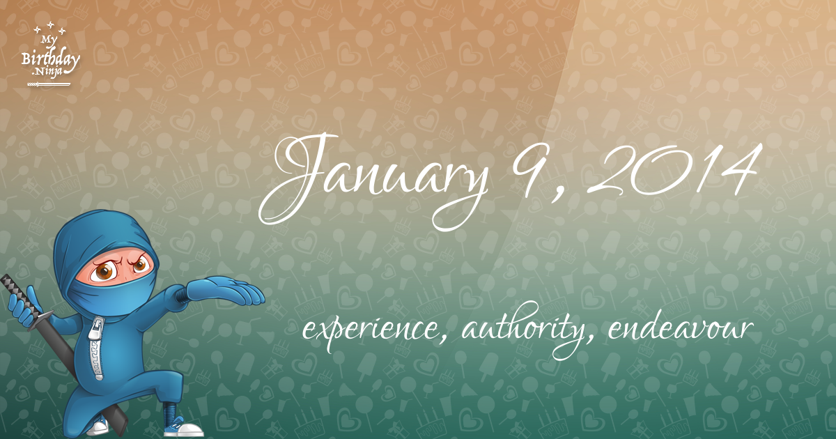 January 9, 2014 Birthday Ninja Poster