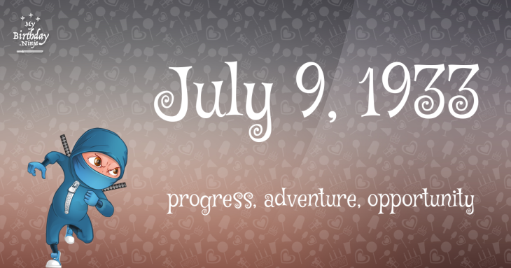 July 9, 1933 Birthday Ninja