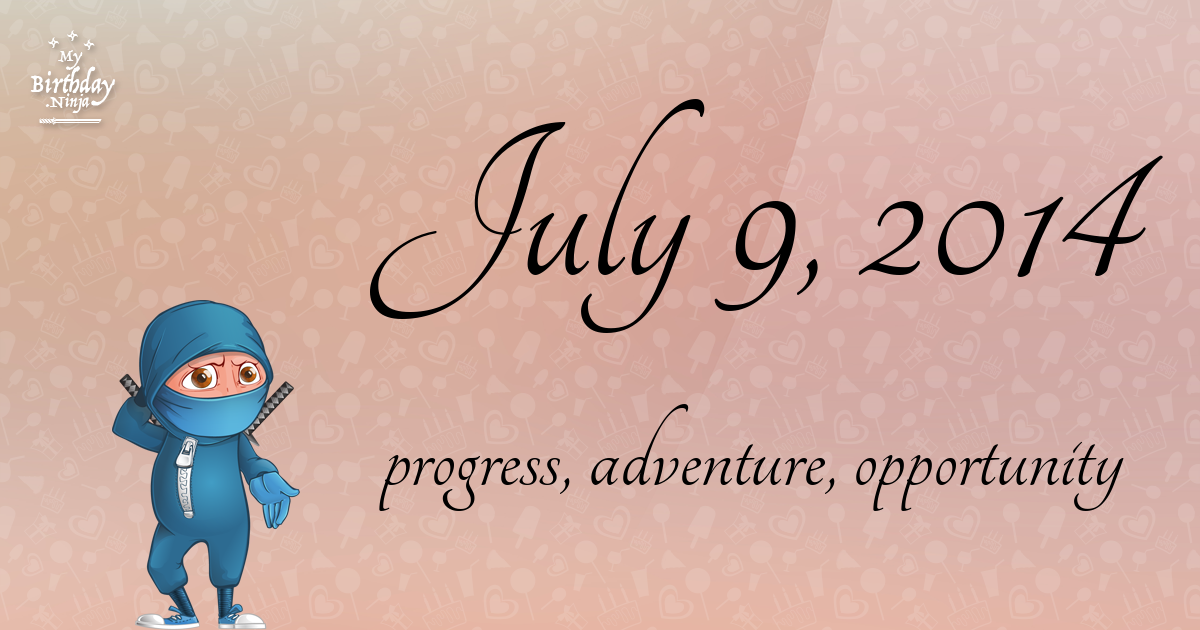 July 9, 2014 Birthday Ninja Poster