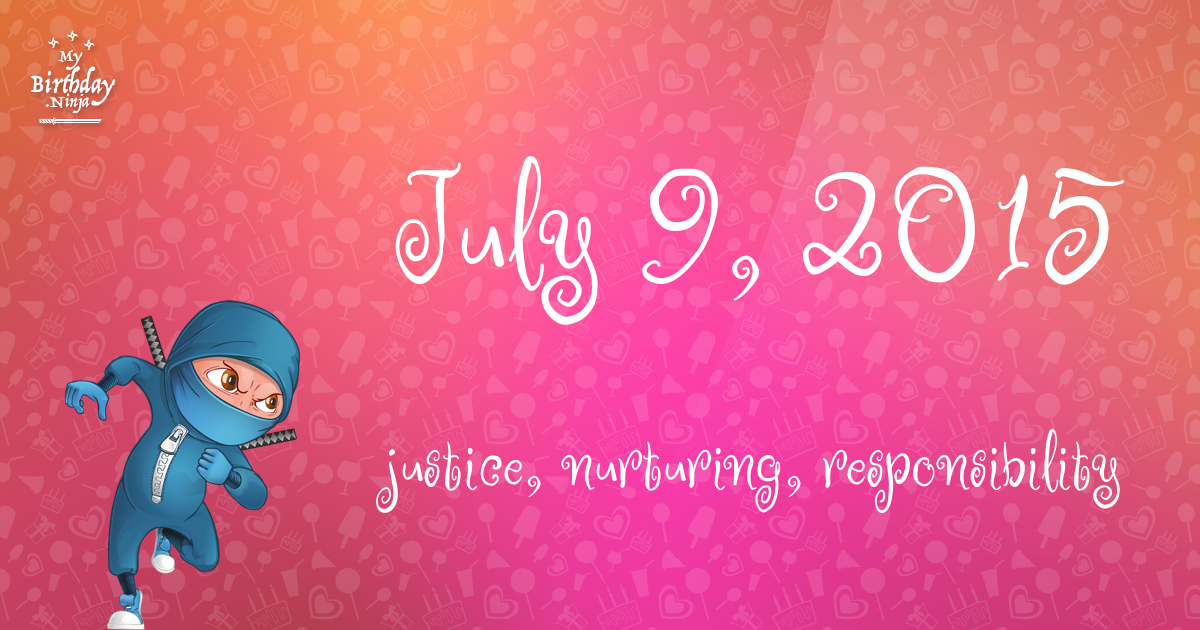 July 9, 2015 Birthday Ninja Poster