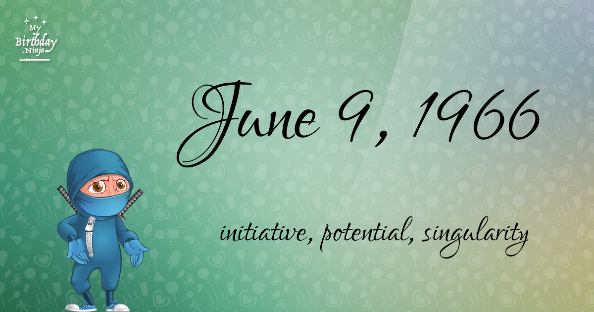 June 9, 1966 Birthday Ninja Poster
