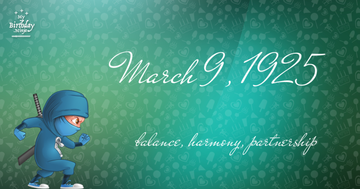 March 9, 1925 Birthday Ninja