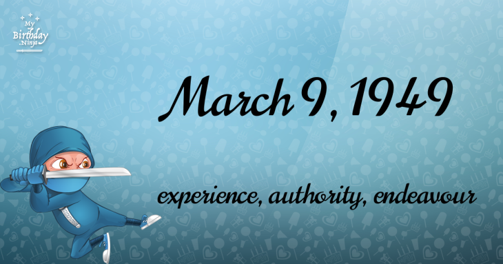 March 9, 1949 Birthday Ninja