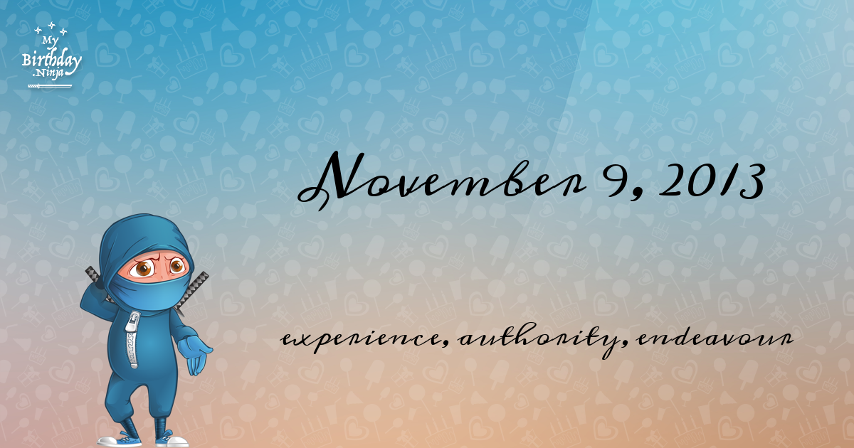 November 9, 2013 Birthday Ninja Poster