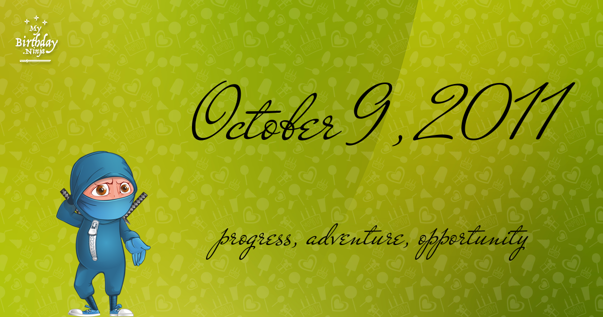 October 9, 2011 Birthday Ninja Poster