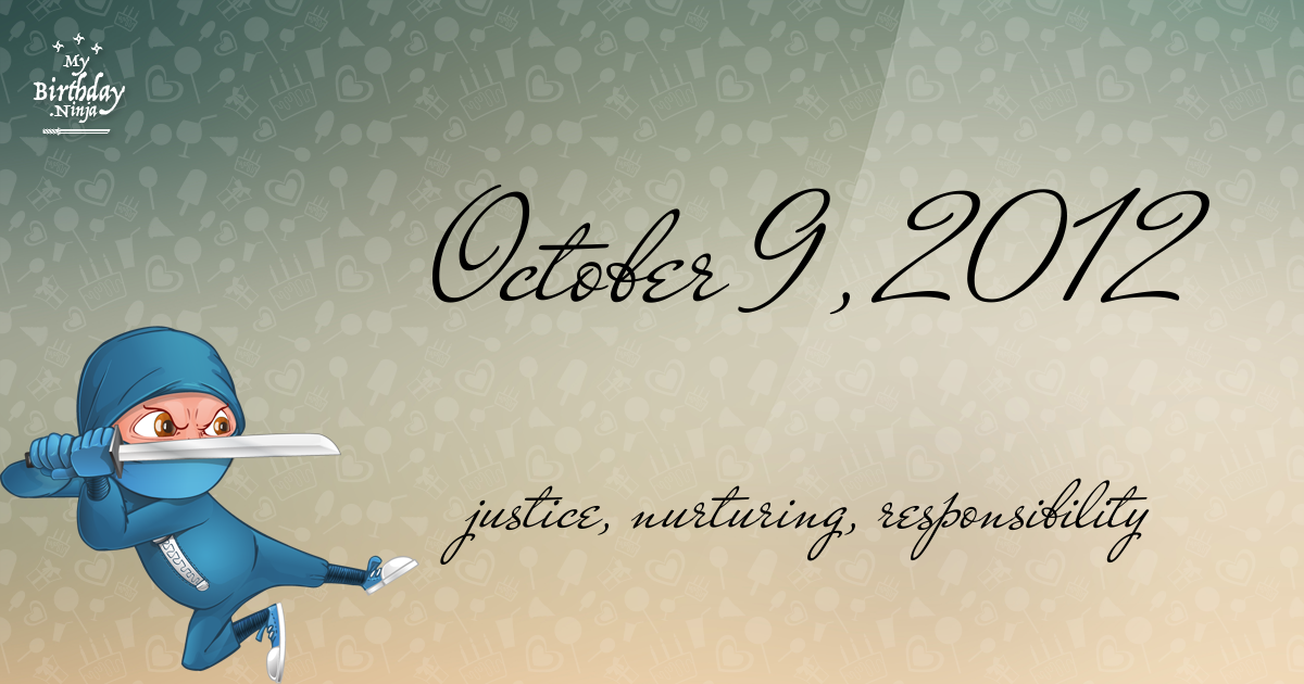 October 9, 2012 Birthday Ninja Poster