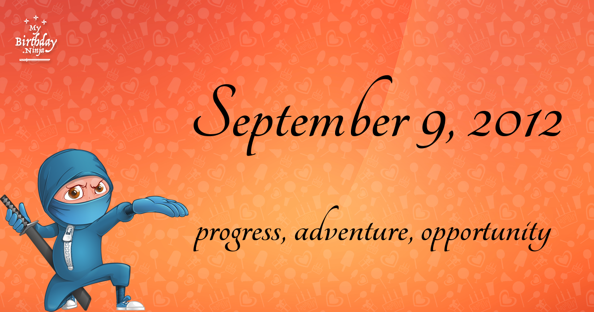 September 9, 2012 Birthday Ninja Poster