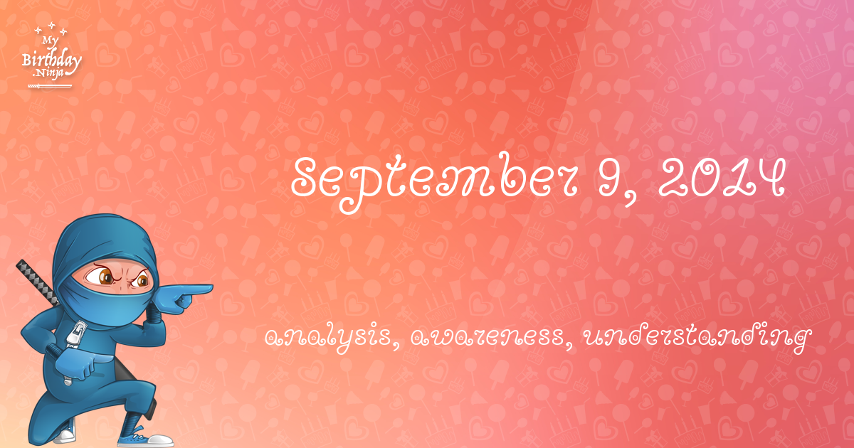 September 9, 2014 Birthday Ninja Poster