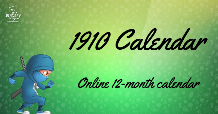 1910 Calendar