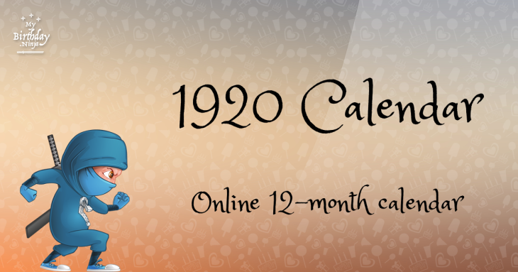 1920 Calendar