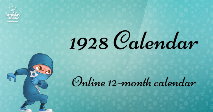 1928 Calendar