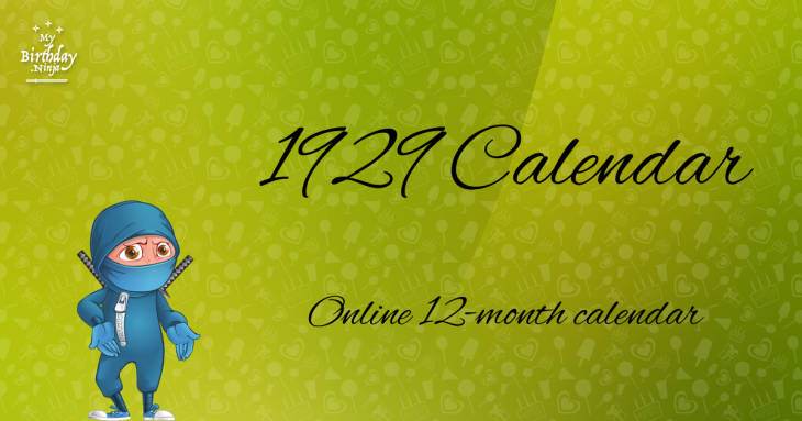 1929 Calendar