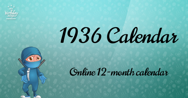 1936 Calendar