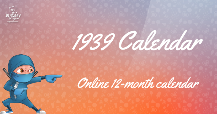 1939 Calendar