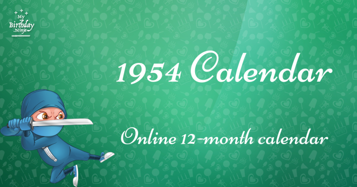 1954 Calendar