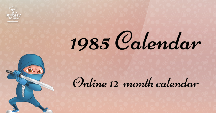 1985 Calendar