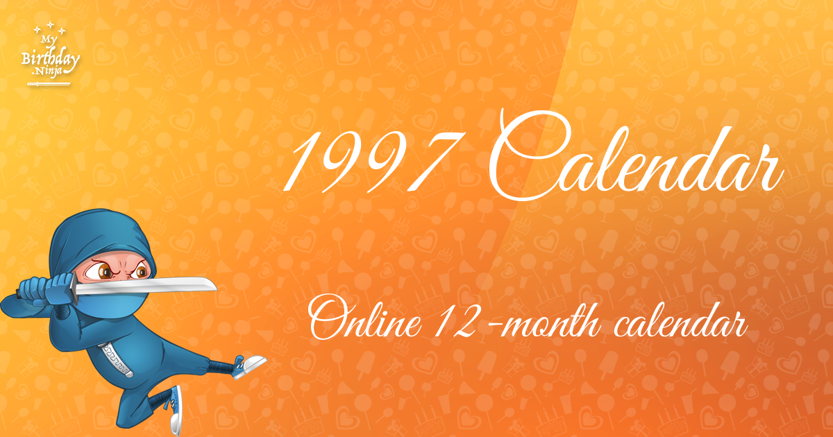 1997 Calendar Ninja Poster