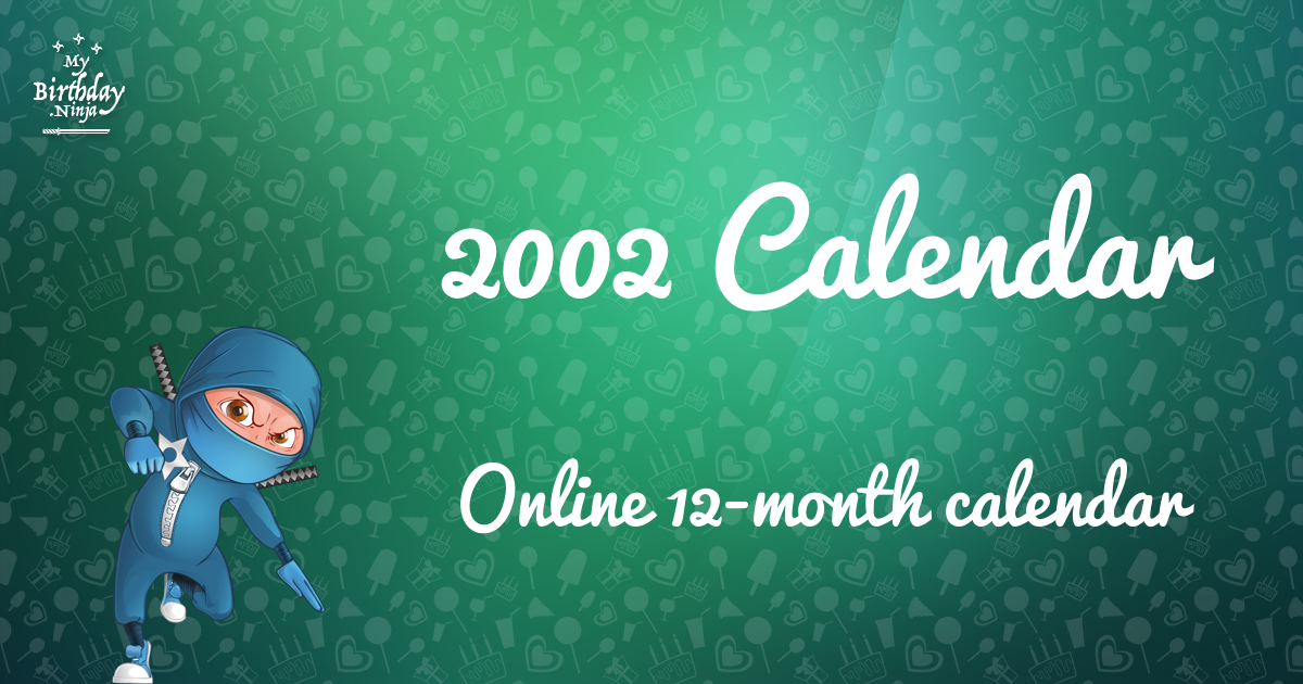 2002 Calendar Ninja Poster