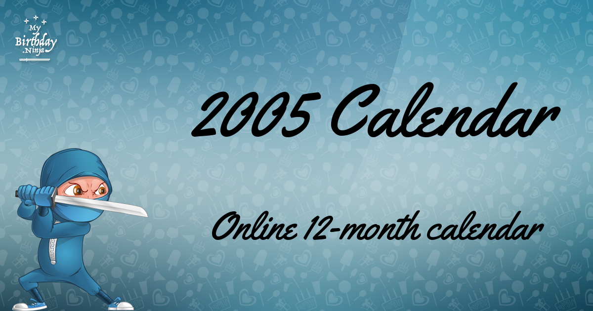 2005 Calendar Ninja Poster