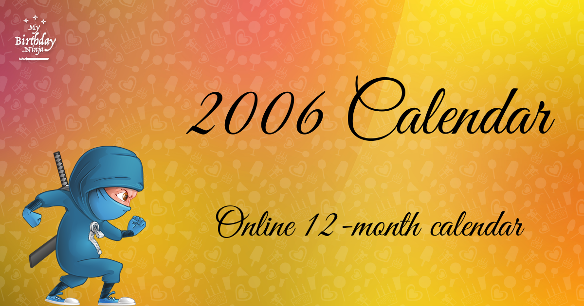2006 Calendar Ninja Poster