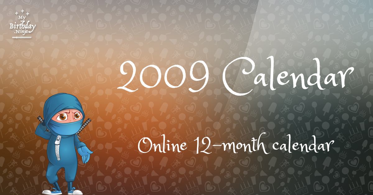 2009 Calendar Ninja Poster