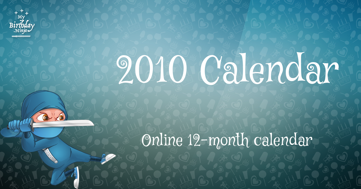 2010 Calendar Ninja Poster