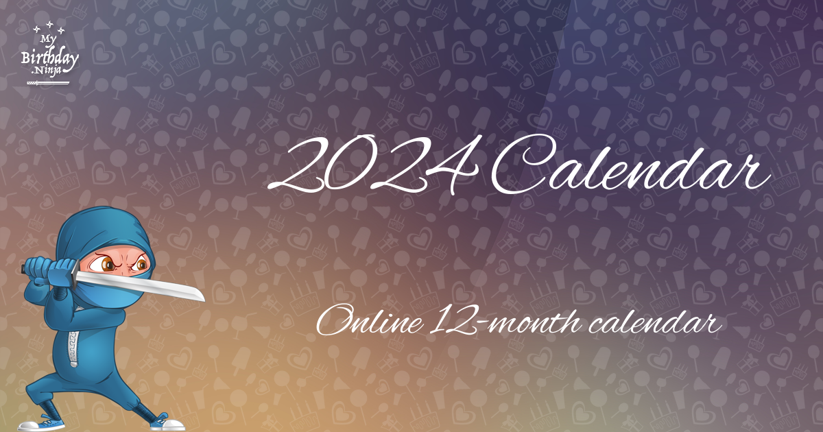 2024 Calendar Ninja Poster