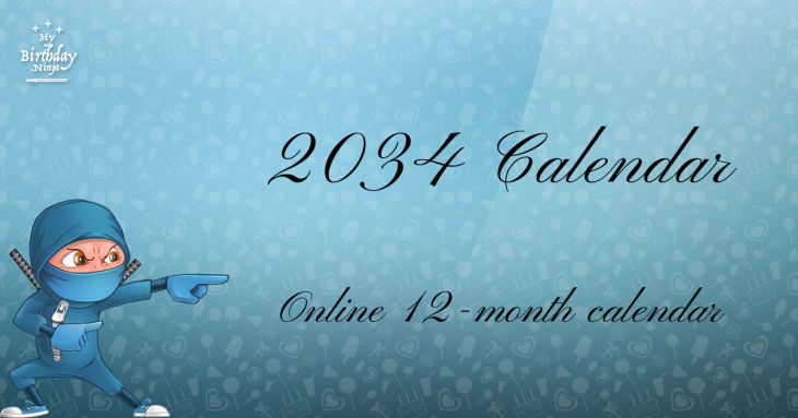 2034 Calendar